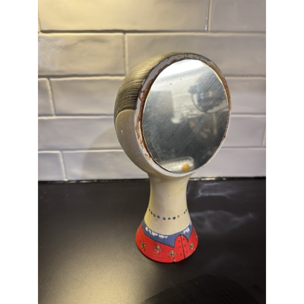 Vintage‎ Stangl Mannequin Head Hat Wig Stand Mirror